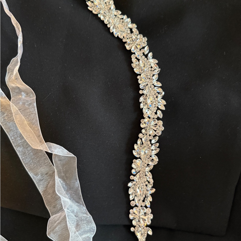 Elegant Silver Rhinestone Belt never worn